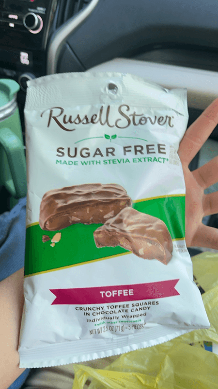 Russell Stover Sugar Free Crunchy Toffee Squares In Chocolate Candy