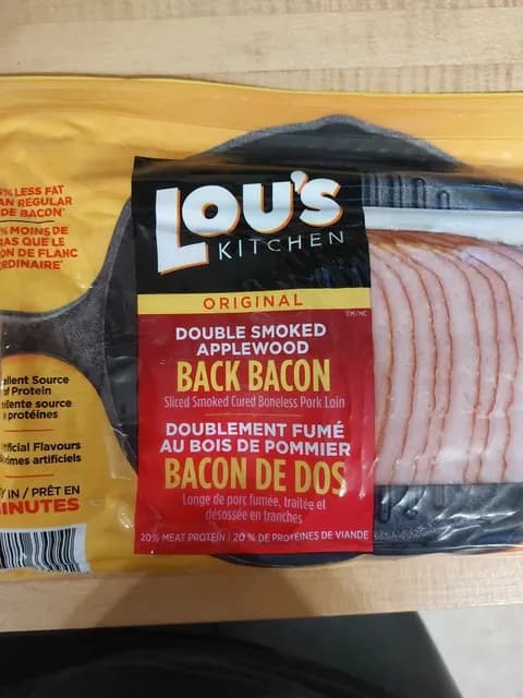 Lou'S Kitchen Original Double Smoked Applewood Back Bacon