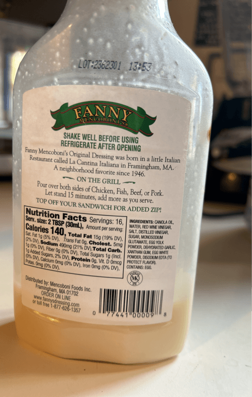 Fanny Mencoboni'S House Blend Italian Dressing