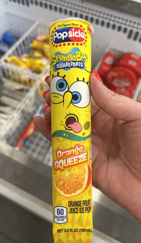 Popsicle Spongebob Squarepants Orange Squeeze Fruit Juice Ice Pop