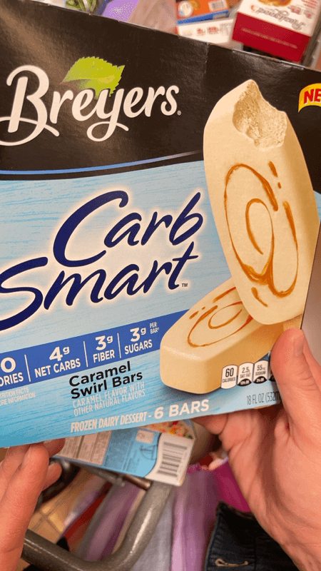 Breyers Carb Smart Caramel Swirl Bars  Dairy Dessert