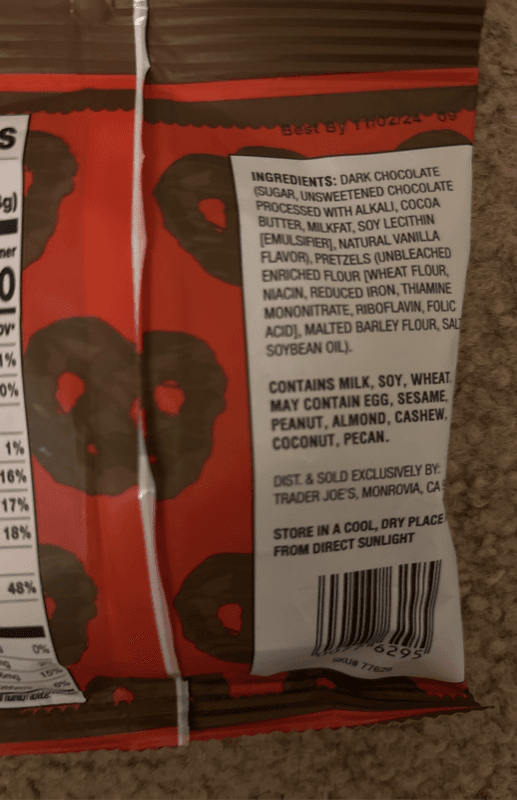 Trader Joe'S Dark Chocolate Covered Pretzels