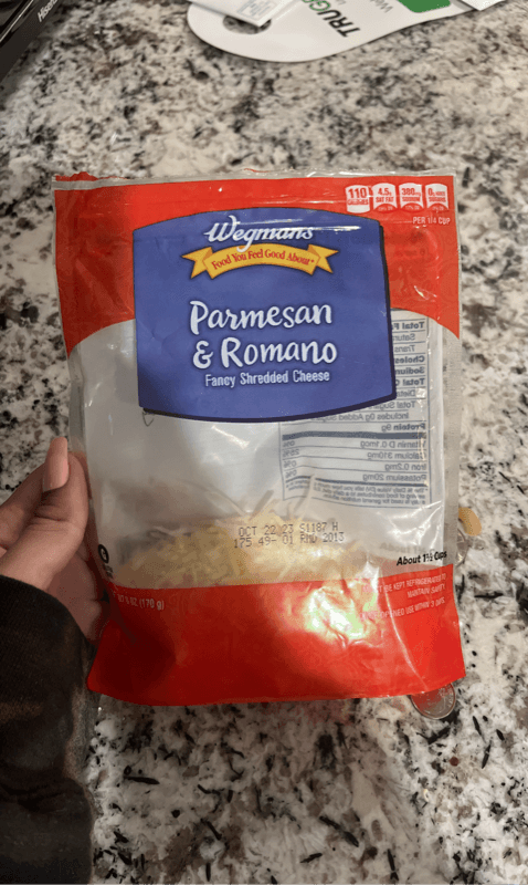 Wegmans Parmesan & Romano Fancy Shredded Cheese