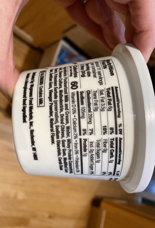 Wegmans Whipped Chive Cream Cheese Spread