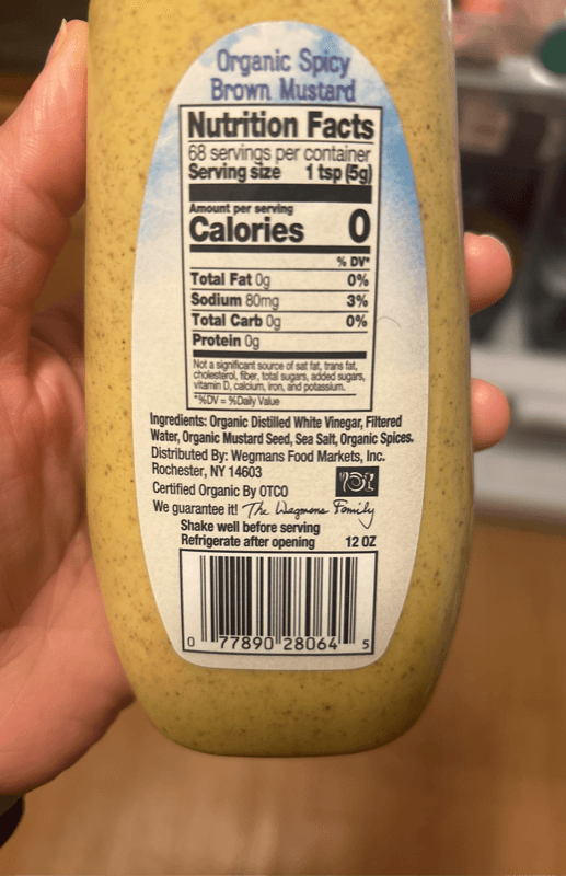 Wegmans Organic Spicy Brown Mustard