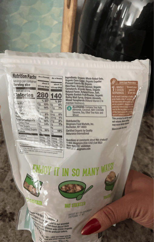 Wegmans Organic Granola Coconut & Baobab