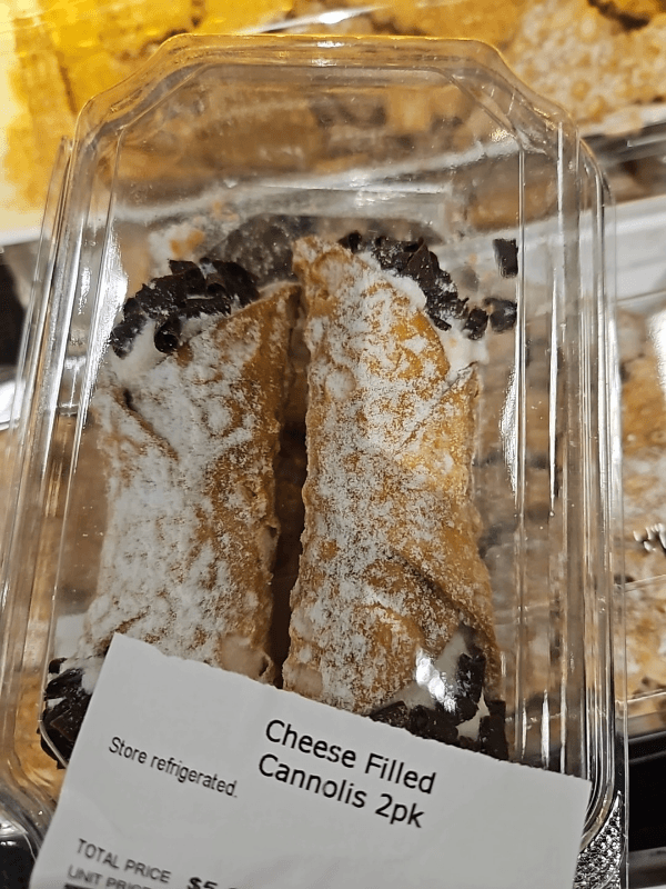 Wegmans Cheese Filled Cannolis