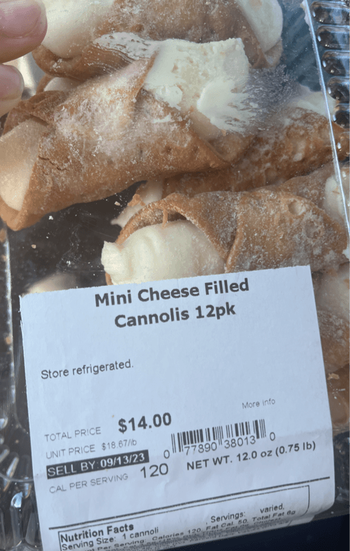 Mini Cheese Filled Cannolis