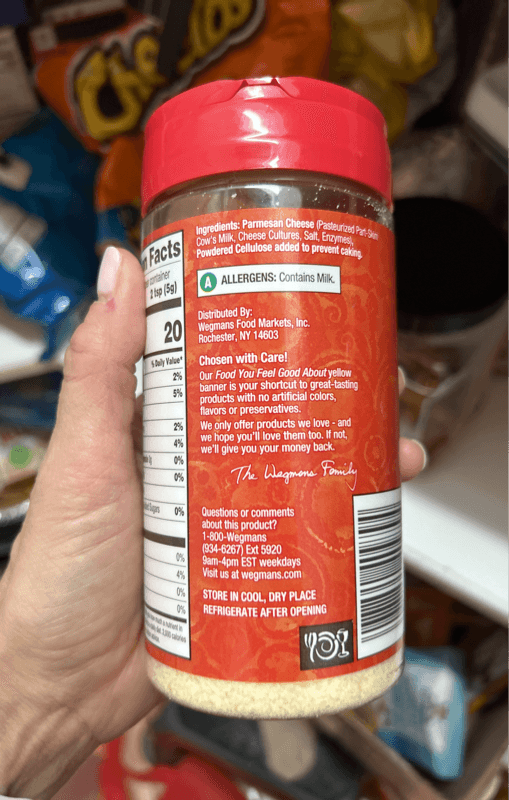 Wegmans Grated Parmesan Cheese