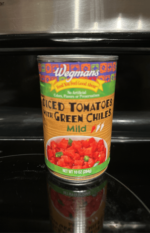 Wegmans Diced Tomatoes With Green Chiles, Milld Flavor