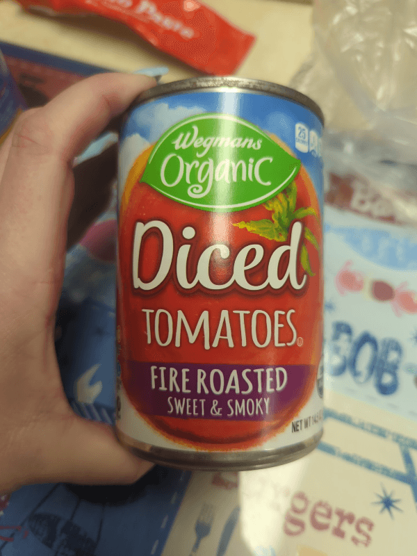 Wegmans Organic Fire Roasted Sweet & Smoky Diced Tomatoes