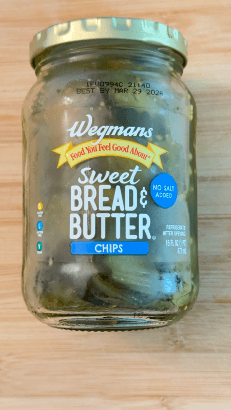 Wegmans Sweet Bread & Butter Chips