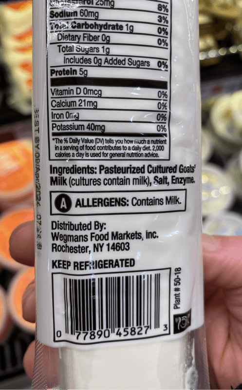 Wegmans Fresh Mild Goat Cheese