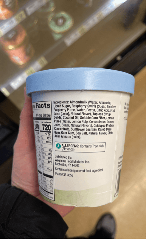Wegmans Lemon Raspberry Plant-Based Almondmilk  Dessert