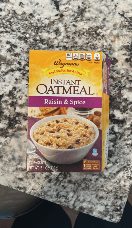 Wegmans Raisin & Spice Instant Oatmeal