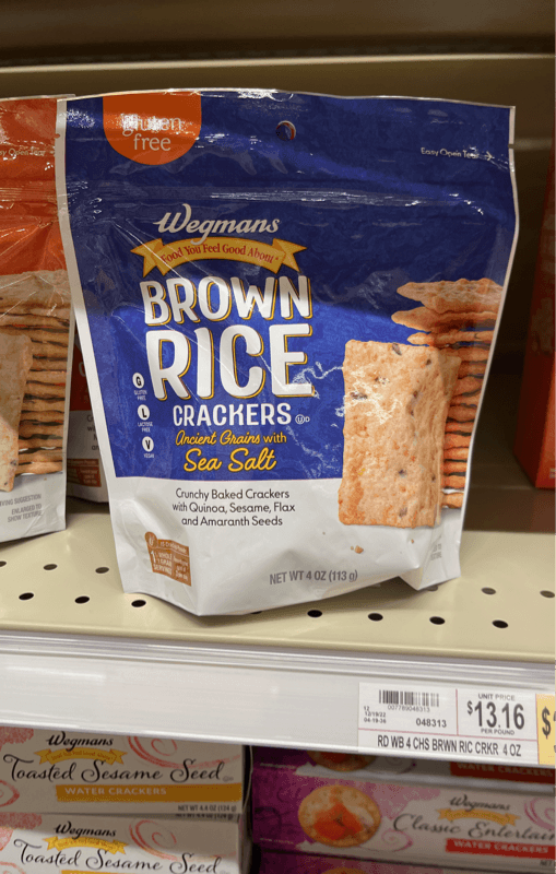 Wegmans Brown Rice Crackers Ancient Grains With Sea Salt