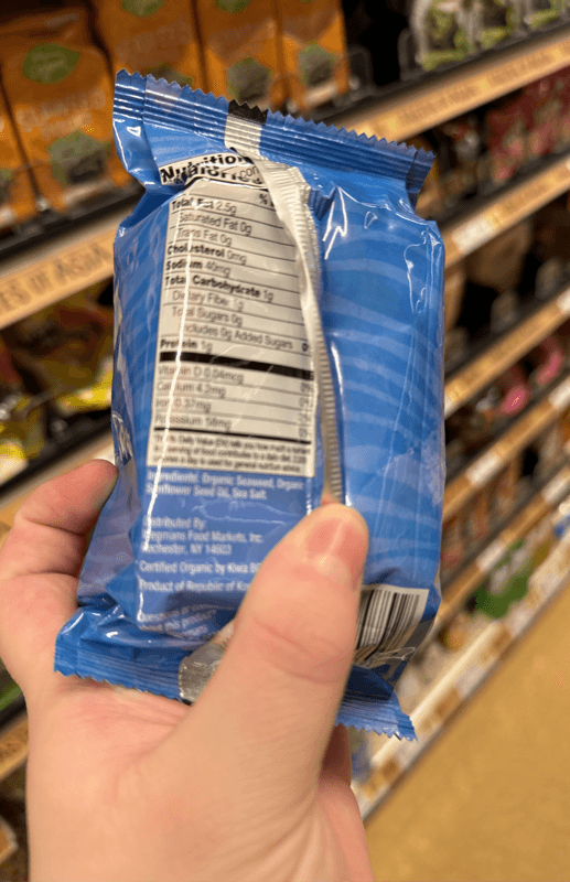 Wegmans Organic Sea Salt Roasted Seaweed Snacks
