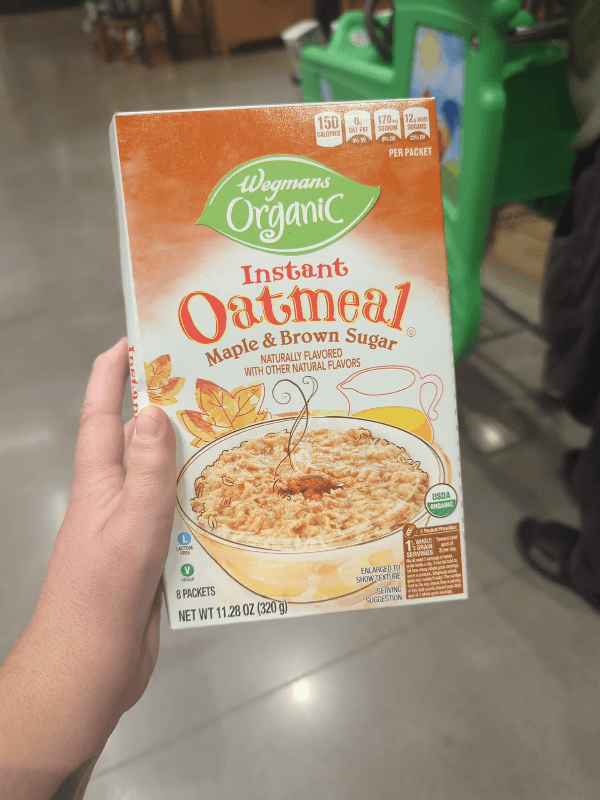Wegmans Organic Instant Oatmeal Maple & Brown Sugar
