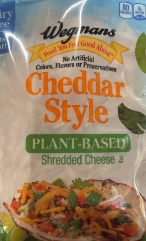 Wegmans Cheddar Style Plant-Based Shredded Cheese