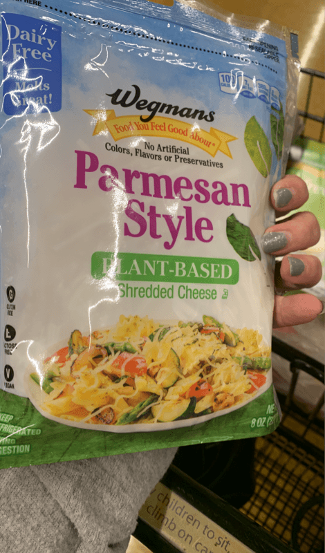 Wegmans Parmesan Style Plant-Based Shredded Cheese