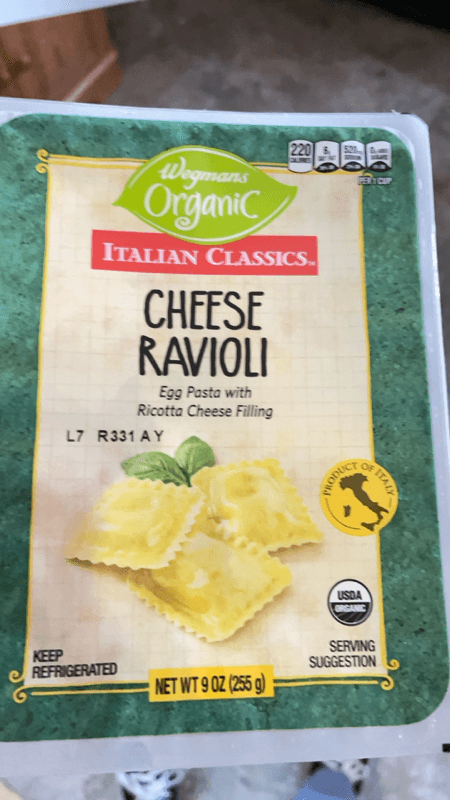 Wegmans Organic Italian Classics Cheese Ravioli