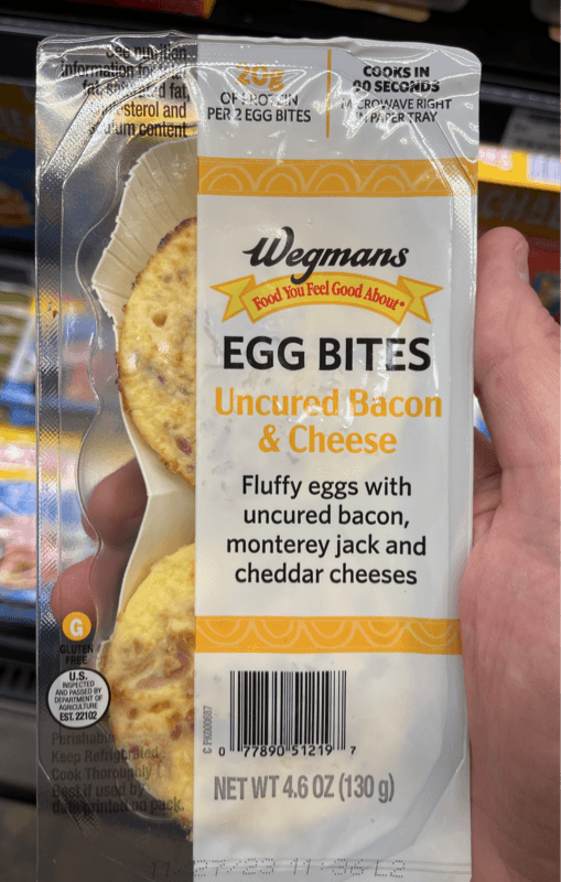 Wegmans Egg Bites Uncured Bacon & Cheese