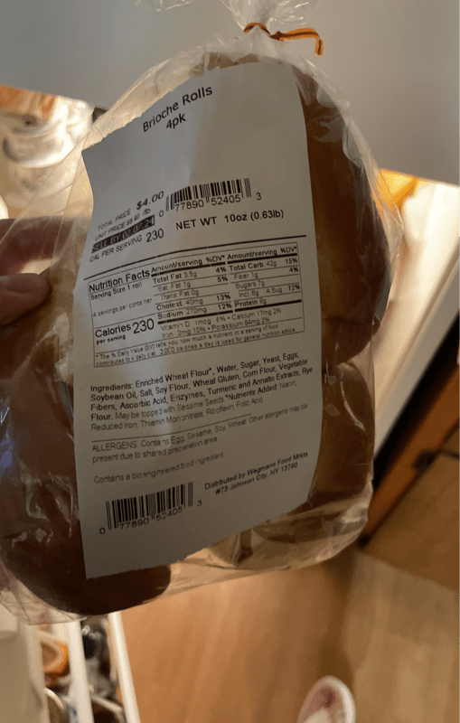 Wegmans Brioche Rolls