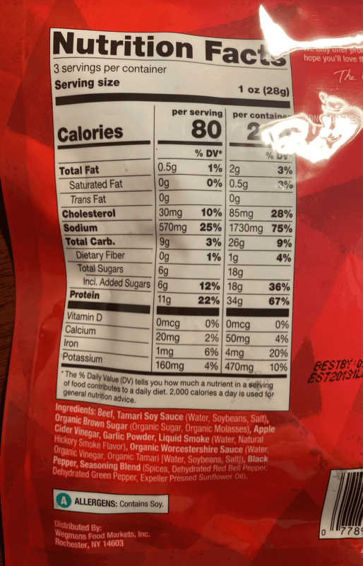 Wegmans Peppered Beef Jerky