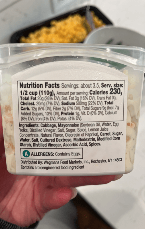 Wegmans Coleslaw
