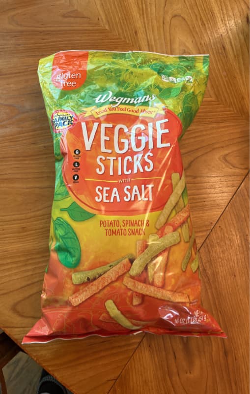Wegmans Veggie Sticks With Sea Salt Potato, Spinach & Tomato Snack