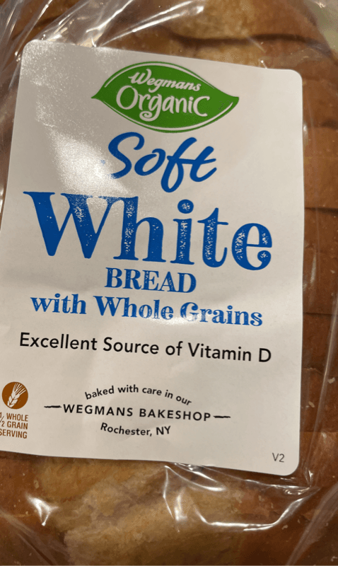 Wegmans Organic Soft White Bread With Whole Grains