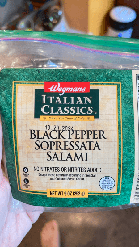 Wegmans Italian Classics Black Pepper Sopressata Salami