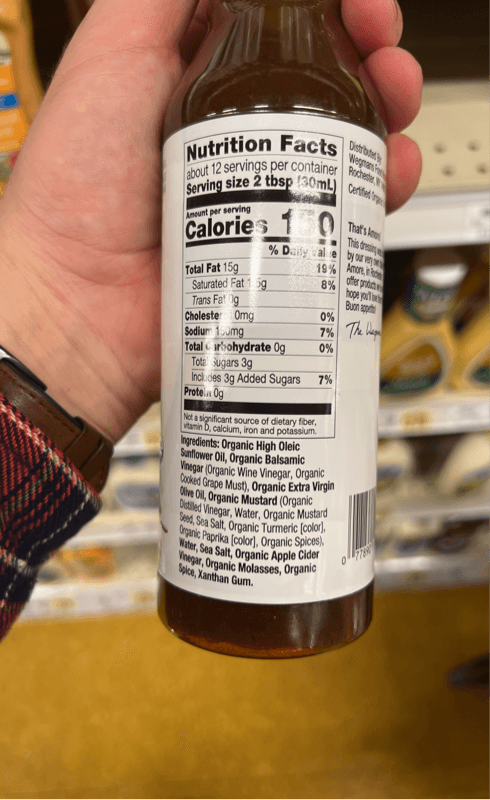 Wegmans Organic Amore Balsamic Vinaigrette