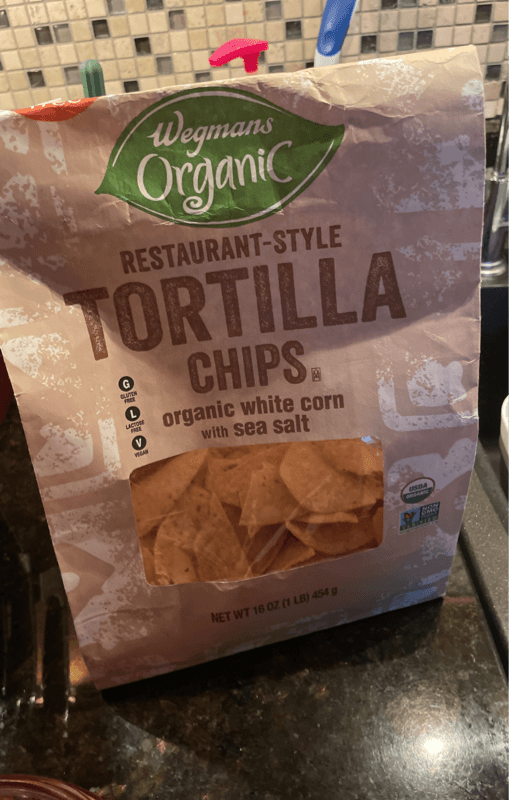 Wegmans Organic Restaurant-Style Tortilla Chips Organic White Corn With Sea Salt
