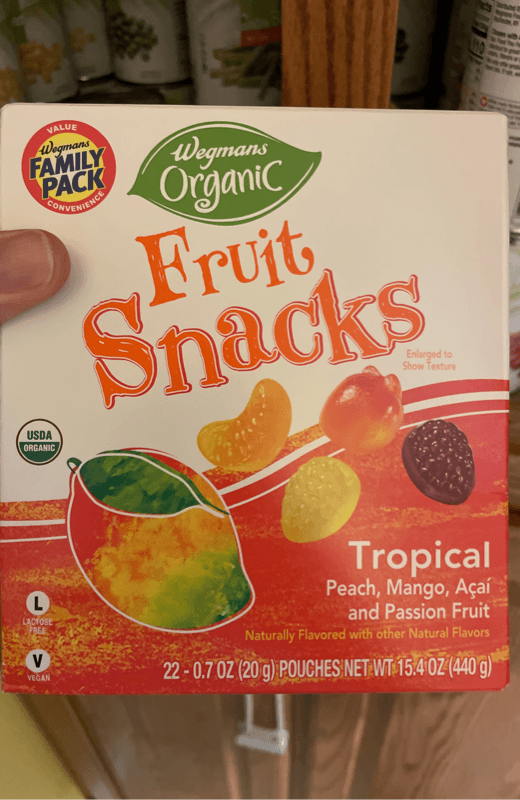 Wegmans Organic Tropical Fruit Snacks