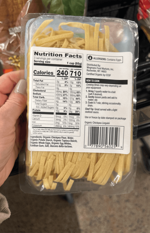 Wegmans Organic Chickpea Linguini