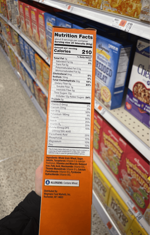 Wegmans Frosted Bite-Size Shredded Wheat Cereal
