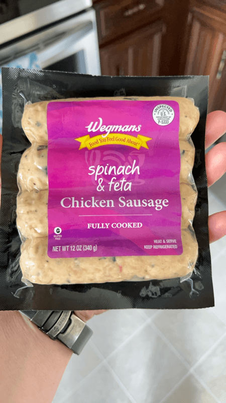 Wegmans Spinach & Feta Chicken Sausage
