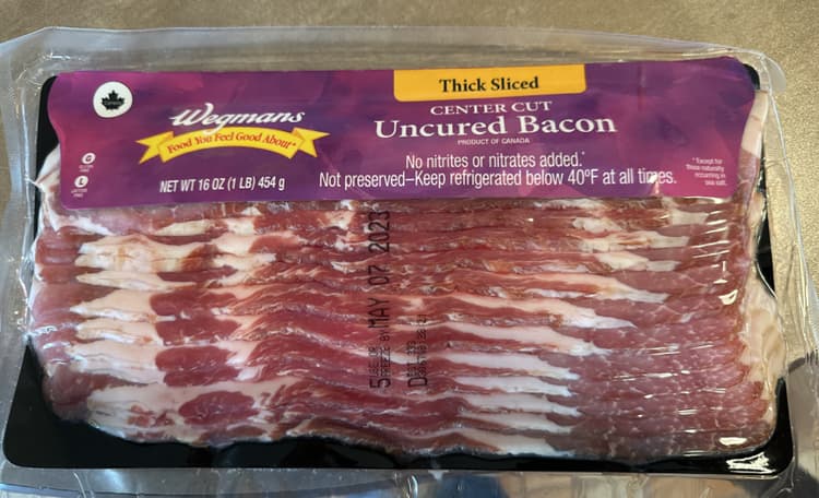 Wegmans Thick Sliced Center Cut Uncured Bacon