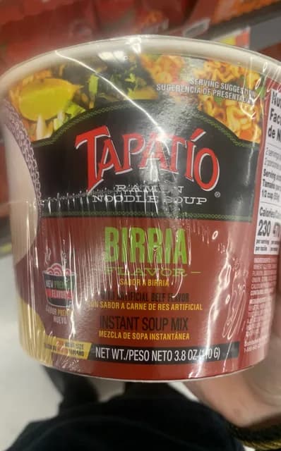 Tapatio Ramen Noodle Soup Birria Flavor