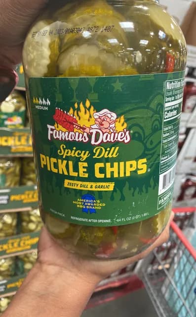 Famous Dave'S Spicy Dill Pickle Chips Zesty Dill & Garlic
