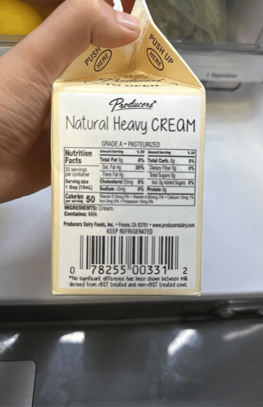 Producers Natural Heavy Cream