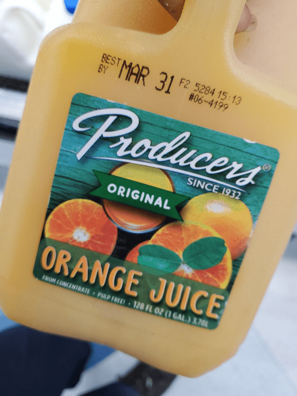 Producers Original Orange Juice From Concentrate