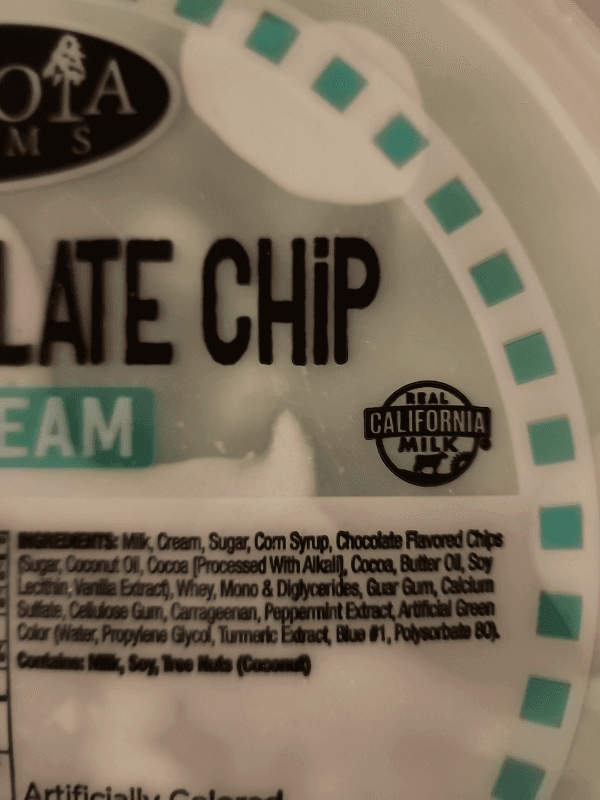 Sequota Farms Mint Chocolate Chip Ice Cream