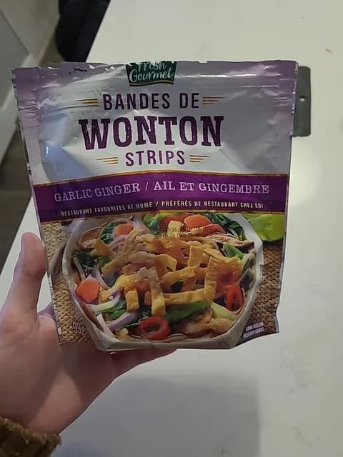 Fresh Gourmet Wonton Strips Garlic Ginger