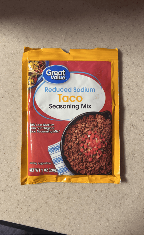 Great Value Reduced Sodium Taco Seasoning Mix