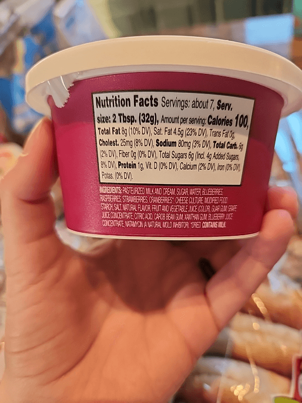 Great Value Mixed Berry Cream Cheese Spread