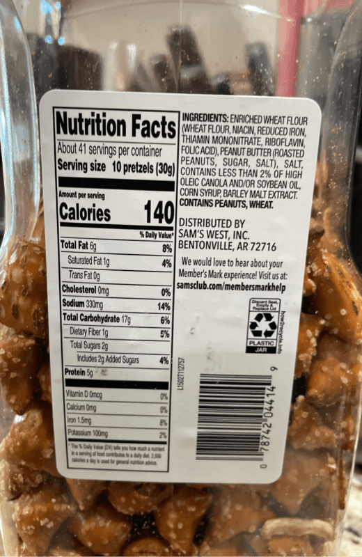 Member'S Mark Peanut Butter Filled Pretzels
