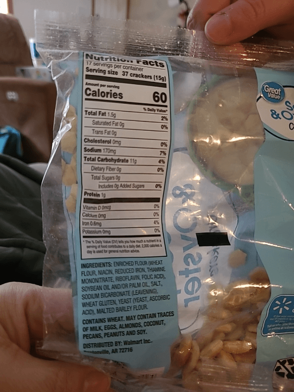 Great Value Soup & Oyster Crackers