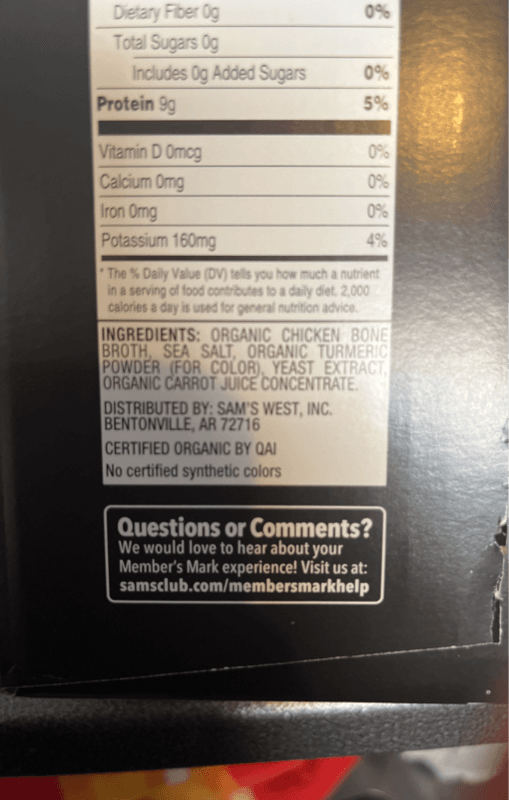 Member'S Mark Organic Chicken Bone Broth